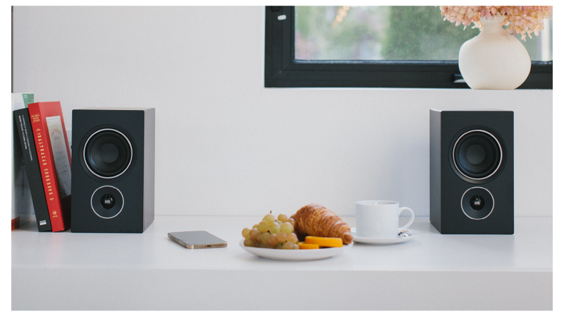 Black Alpha iQs on shelves in office