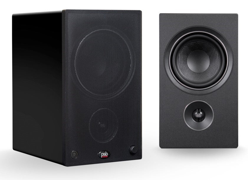 A pair of PSB Alpha powered speakers