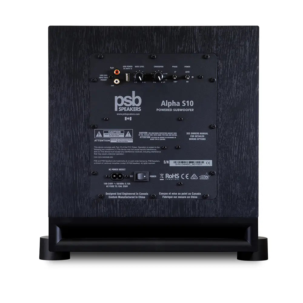 10" alpha subwoofer for movies and music - rear