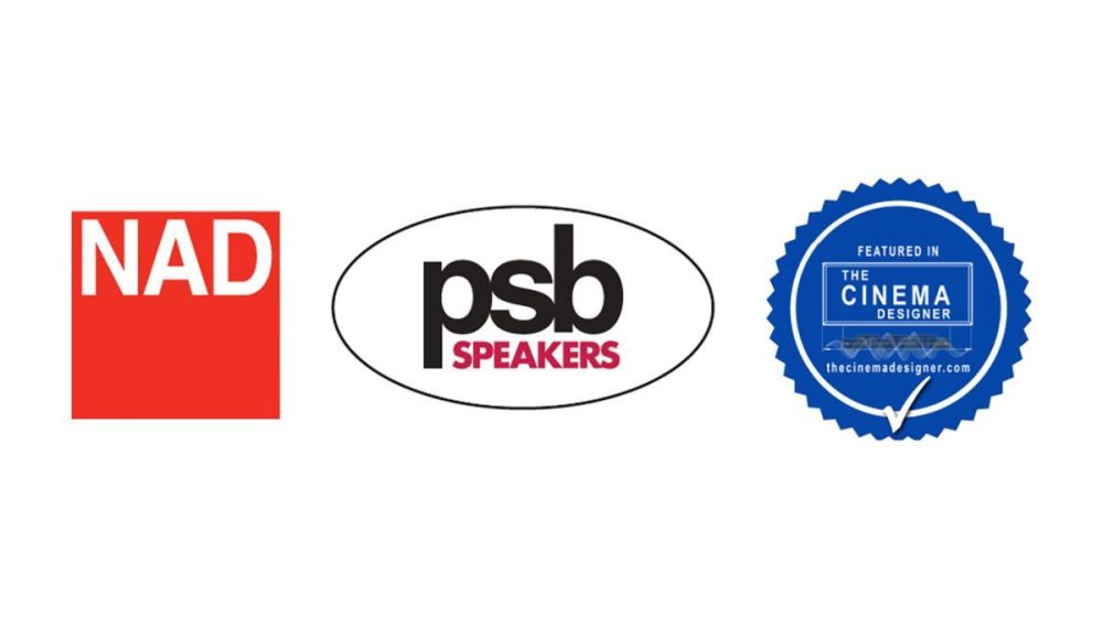 NAD Electronics, PSB speakers, TCD logos