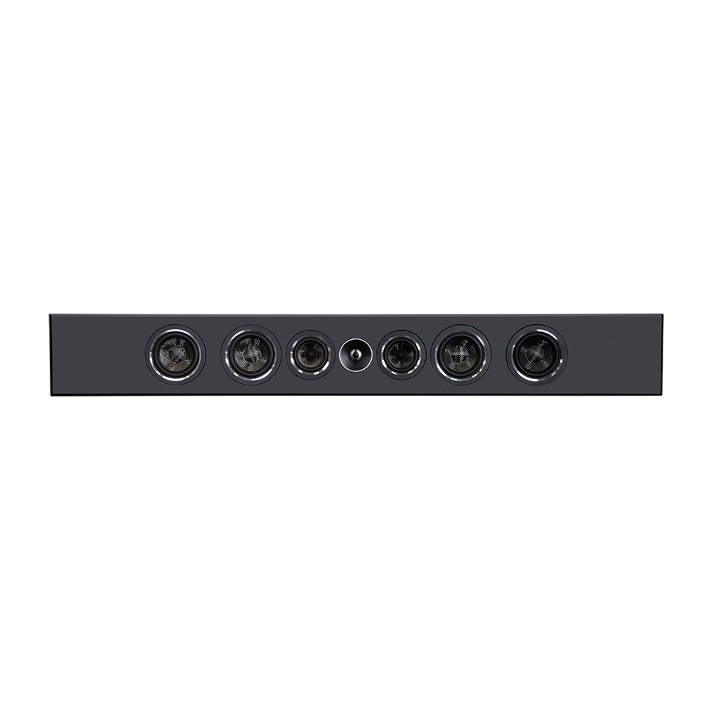 A black PWM3 on-wall speaker without the grille