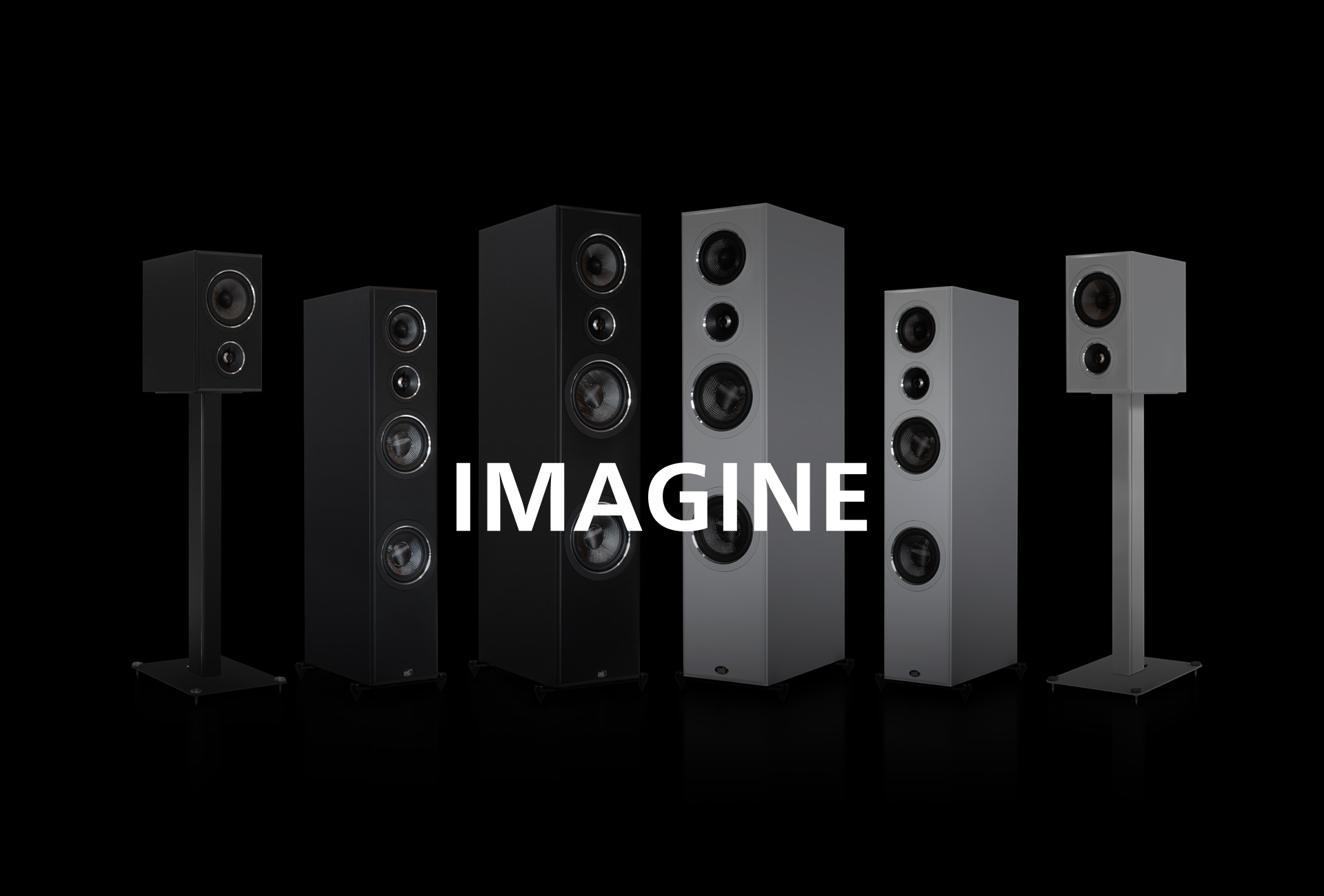 Imagine T54 Tower Loudspeaker with PWM2 centre channel in a home theatre